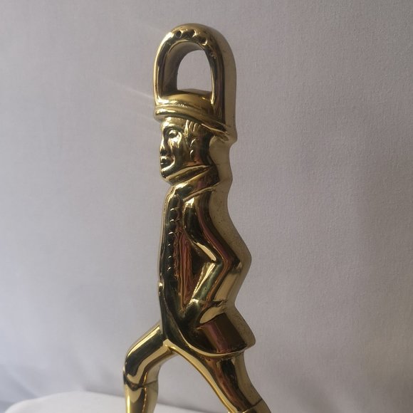 Vintage Virginia Metalcrafters Williamsburg Solid Brass Soldier Door Stopper - Picture 2 of 6